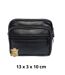 Porte monnaie compact en cuir agneau noir pour homme-1