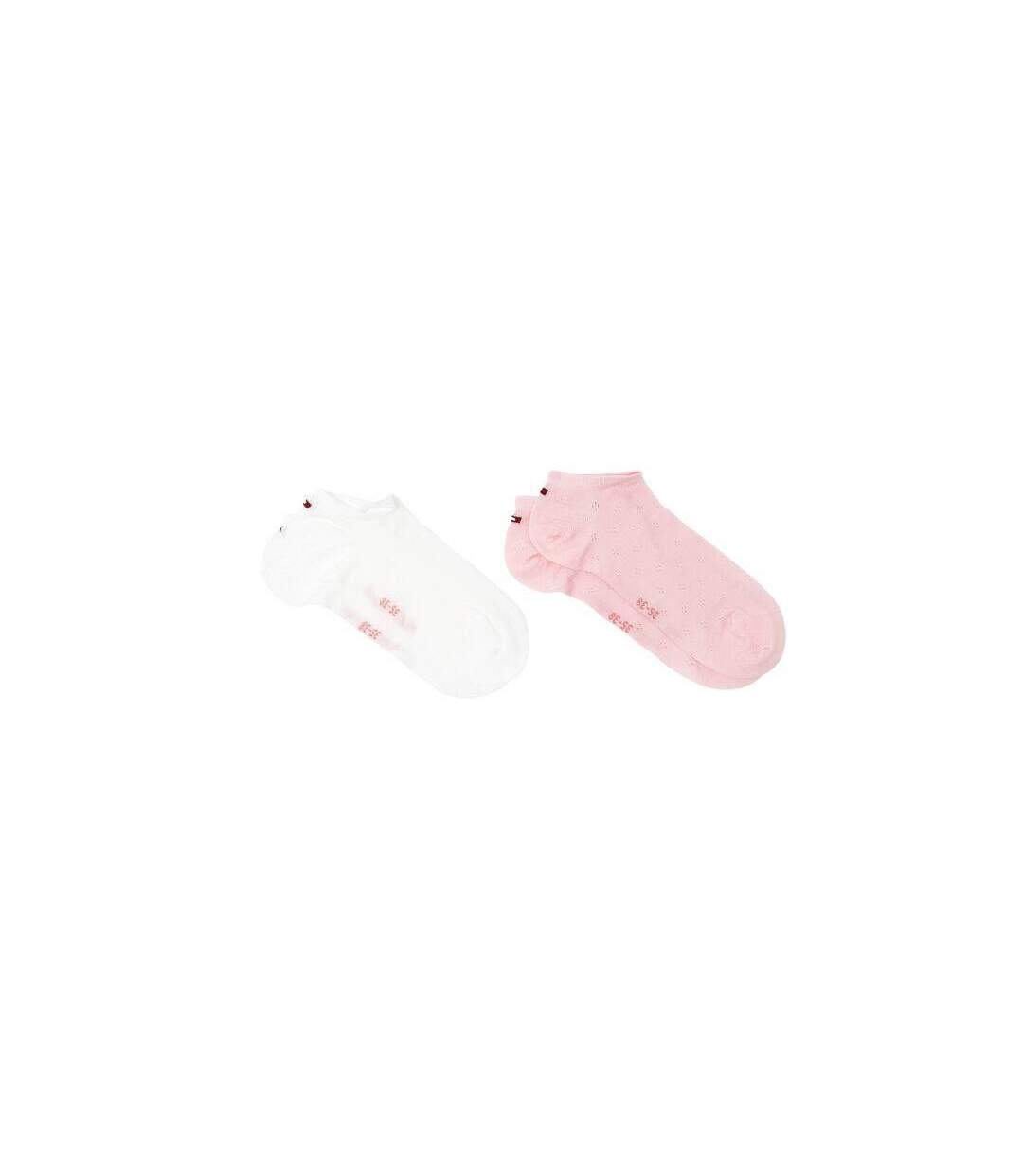 Socquettes Femme Blanc Rose Tommy Hilfiger-2