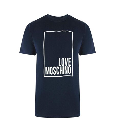 T-shirt Motif/style Logo Rectangulaire Homme Bleu Marine Foncé Love Moschino