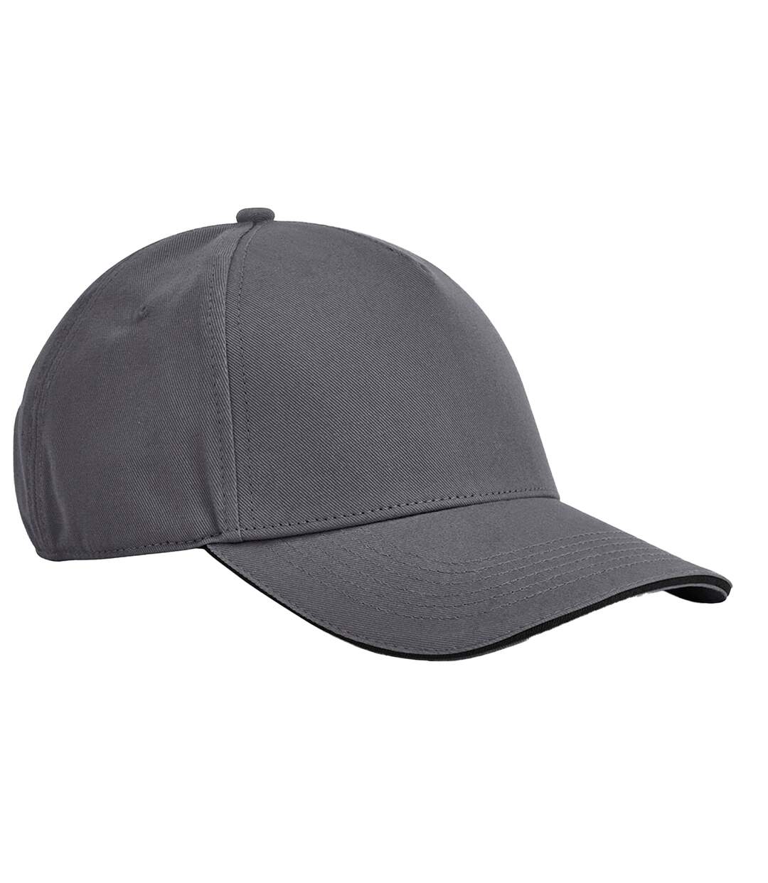Casquette De Baseball Earthaware Classic Gris Foncé Noir Beechfield-1