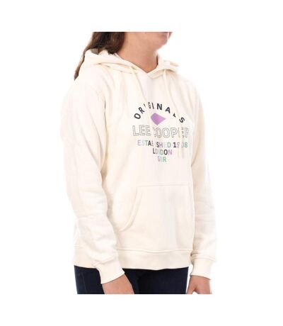 Sweat à capuche ecru femme lee cooper octavi - l