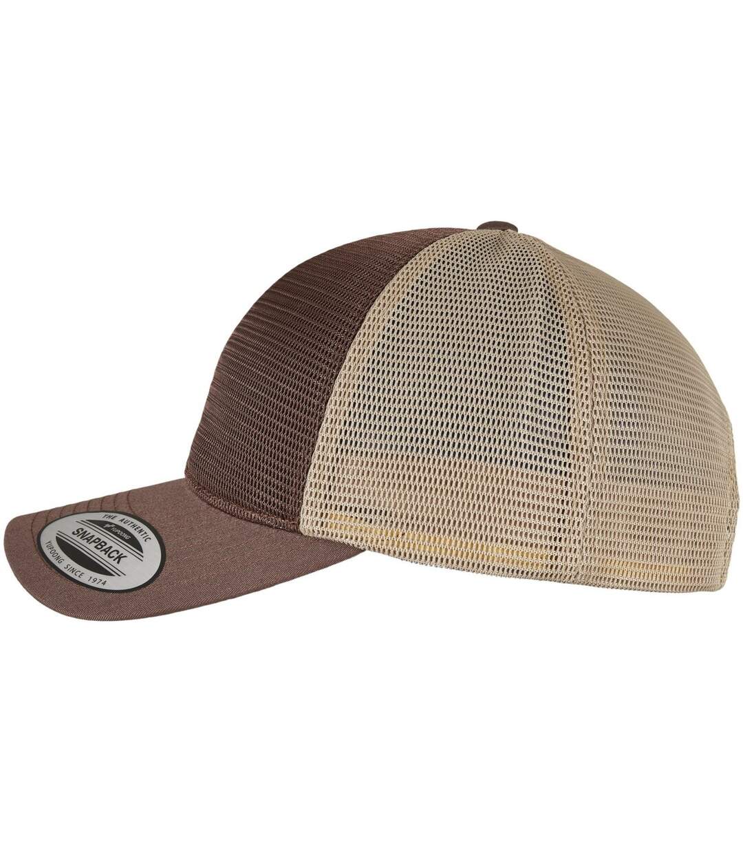 Casquette omnimesh adulte marron / kaki Flexfit-3