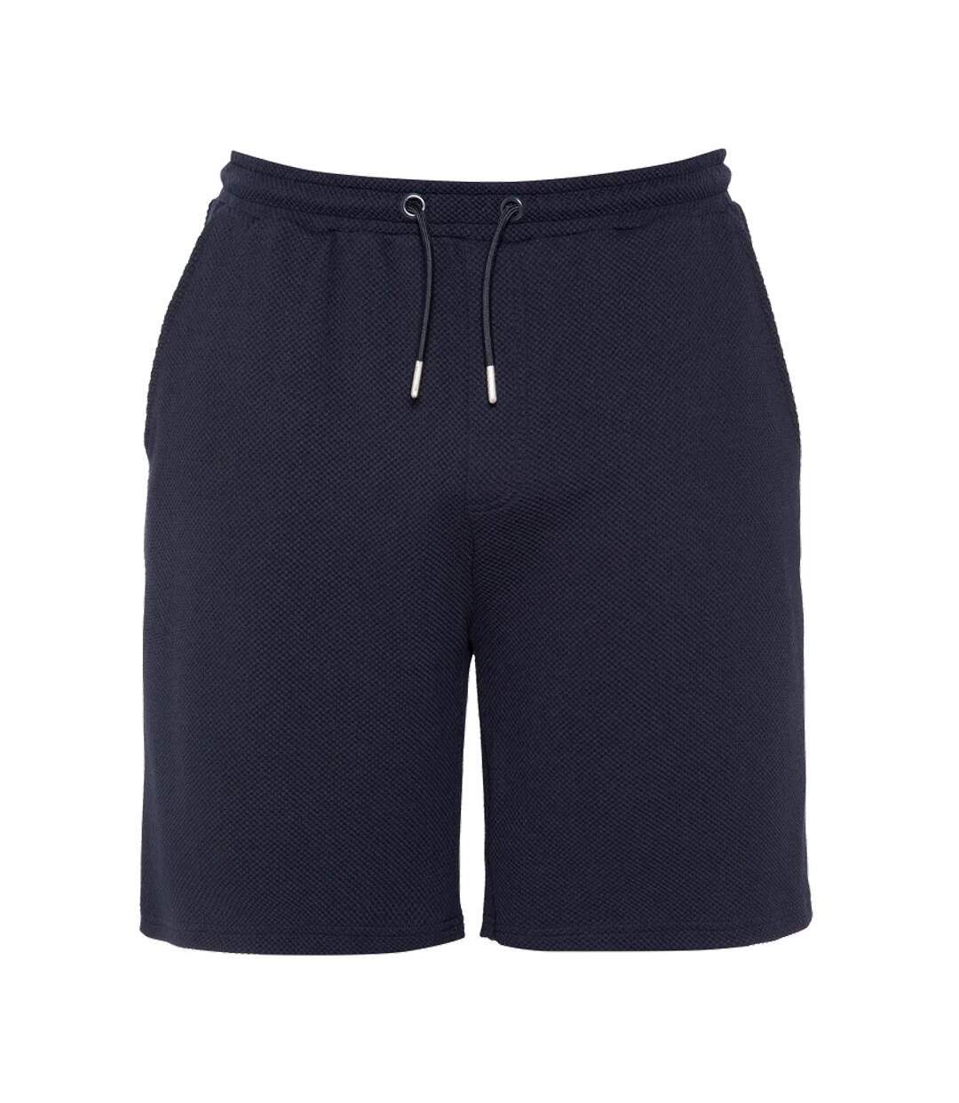 Short marine homme schott  maille technique-1