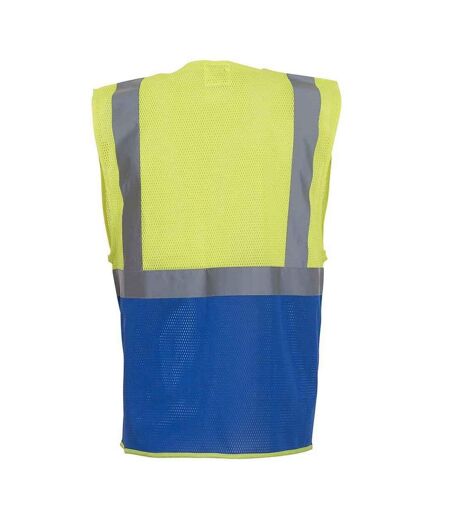 Yoko Gilet Hi-Vis unisexe pour adultes (Jaune/bleu royal) - UTPC6658