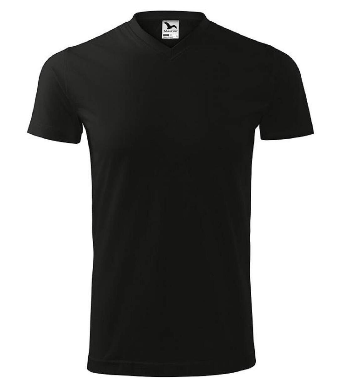 T-shirt manches courtes col V - Unisexe - MF111 - noir-1