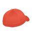 Childrens/kids Wooly Combed Baseball Cap Spicy Orange Flexfit-2