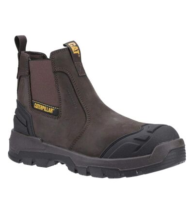 Mens Striver Xl Leather Safety Boots Brown Yellow Caterpillar