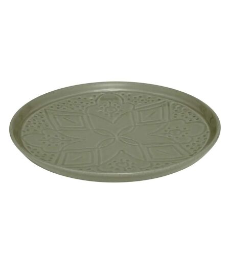 Lot de 6 Assiettes à Dessert Faïence Sienna 20cm Vert Olive