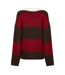 Womens/ladies Collared Oversized Sweater Top Red Brown 4th & Reckless-3