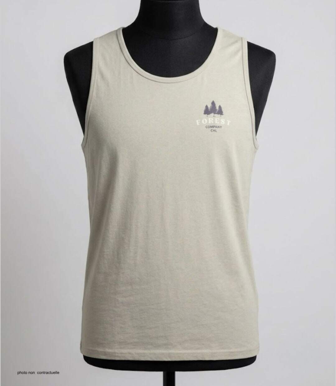 Débardeur homme Challenger SLAVE beige — Confort pur coton respirant-3