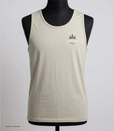 Débardeur homme Challenger SLAVE beige — Confort pur coton respirant