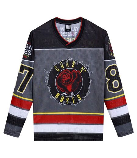Maillot Hockey Motif/style Guns N Roses Adulte Gris Amplified