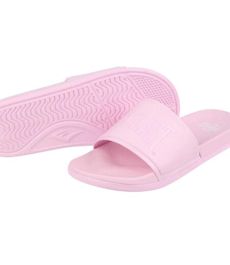 Womens/ladies Logo Sliders Baby Pink Everlast