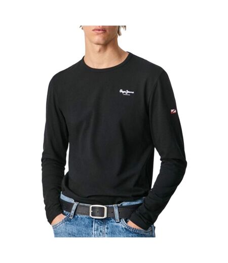 T-Shirt manches longues noir homme pepe jeans original basic 2 - l