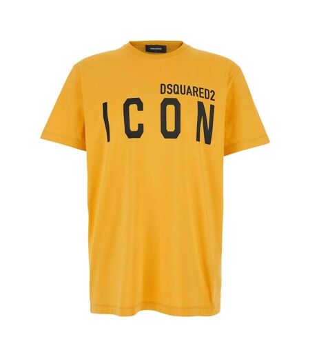T-shirt Motif/style Grande Icône Adulte Jaune Noir DSquared2