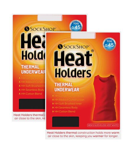 2 Pack Mens Sleeveless Thermal Top for Winter