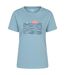 Womens/ladies devon relaxed fit t-shirt pale blue Mountain Warehouse-1