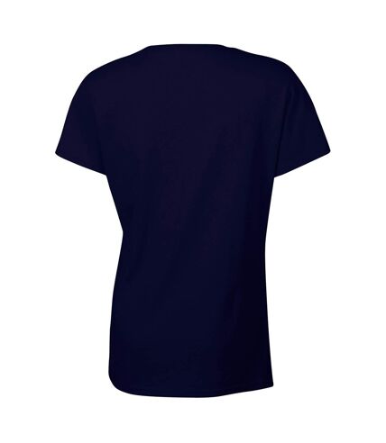 Gildan Ladies/Womens Heavy Cotton Missy Fit Short Sleeve T-Shirt (Navy) - UTBC2665