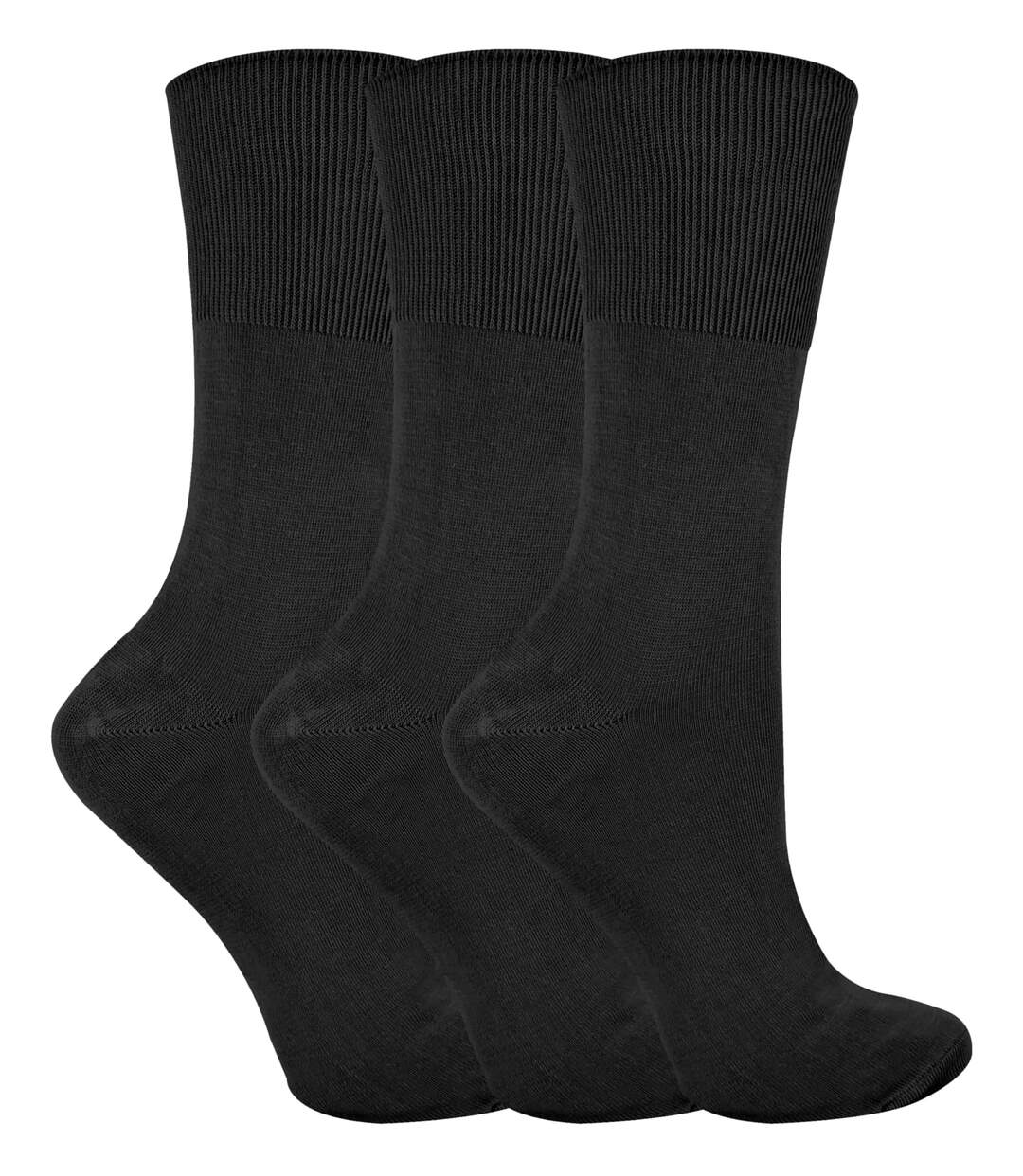 3 Pk Ladies Anti Odour Non Elastic Bamboo Socks-1