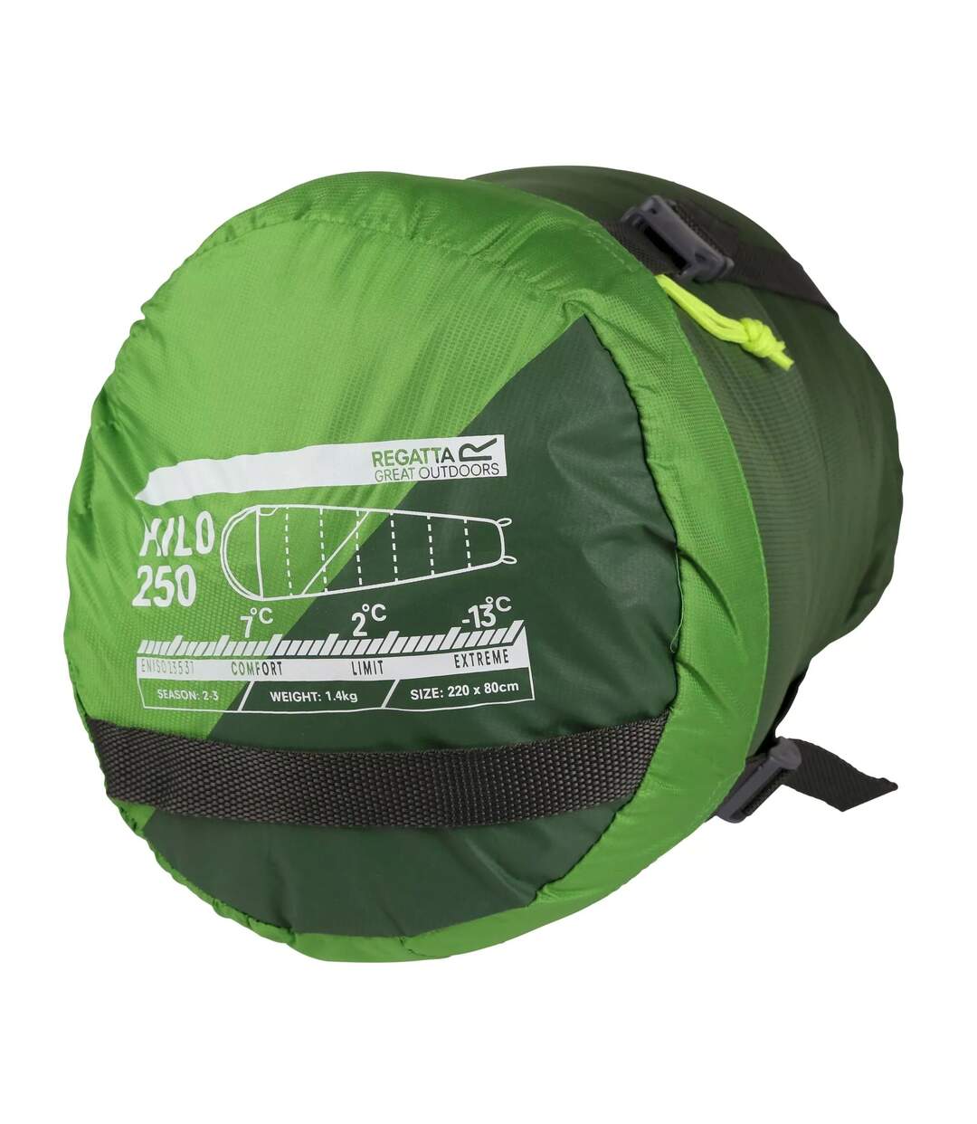 Hilo V2 250 Mummy Sleeping Bag One Size Extreme Green Green Pastures Regatta-2