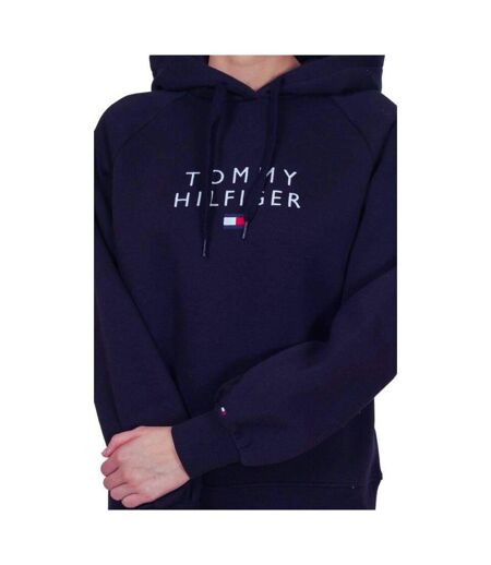 Sweat À Capuche Femme Bleu Marine Tommy Hilfiger