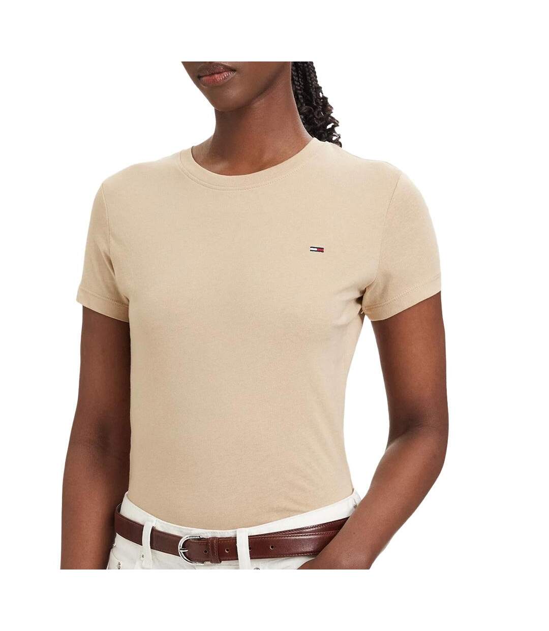 T-shirt beige femme tommy hilfiger tjw c-1