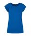 Womens/ladies Extended Shoulder Regular T-shirt Cobalt Blue New Morning Studios-1