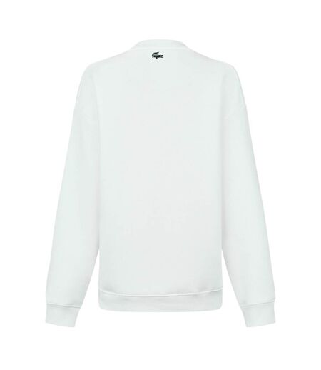 Womens/ladies Crew Neck Regular Long-sleeved Sweatshirt White Lacoste