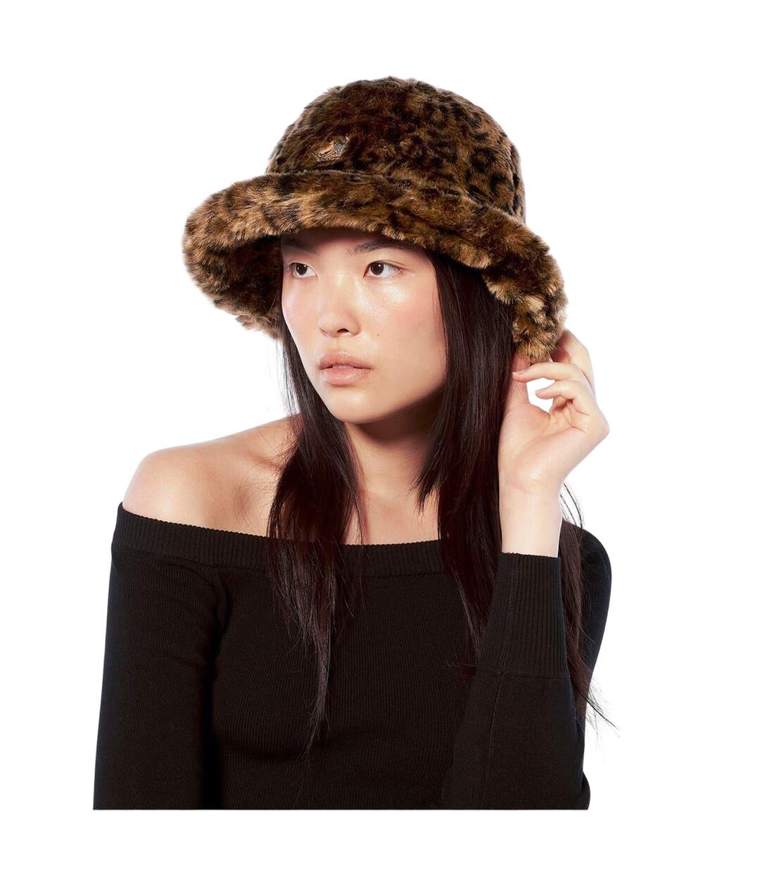 Bob Décontracté Motif/style Imprimé Léopard Femme Marron Kangol-4