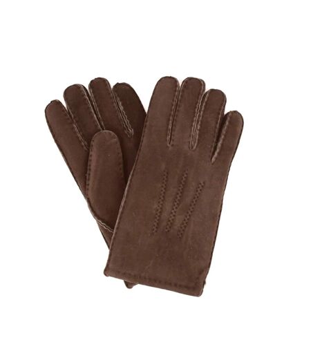 Mens msg/sp sheepskin 3 point stitch gloves brown Eastern Counties Leather