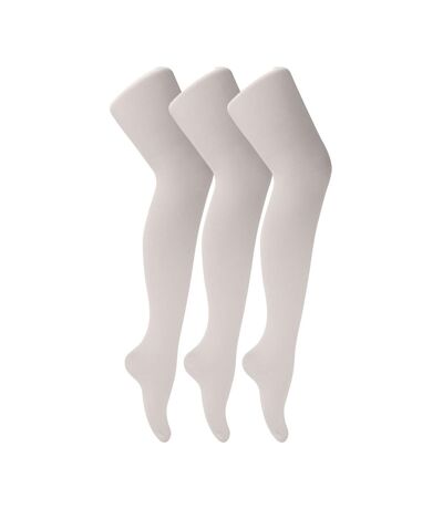 Sock Snob - 3 Paires Femme Collants Danse 70 Deniers Blanc et Rose