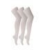 Sock Snob - 3 Paires Femme Collants Danse 70 Deniers Blanc et Rose-1