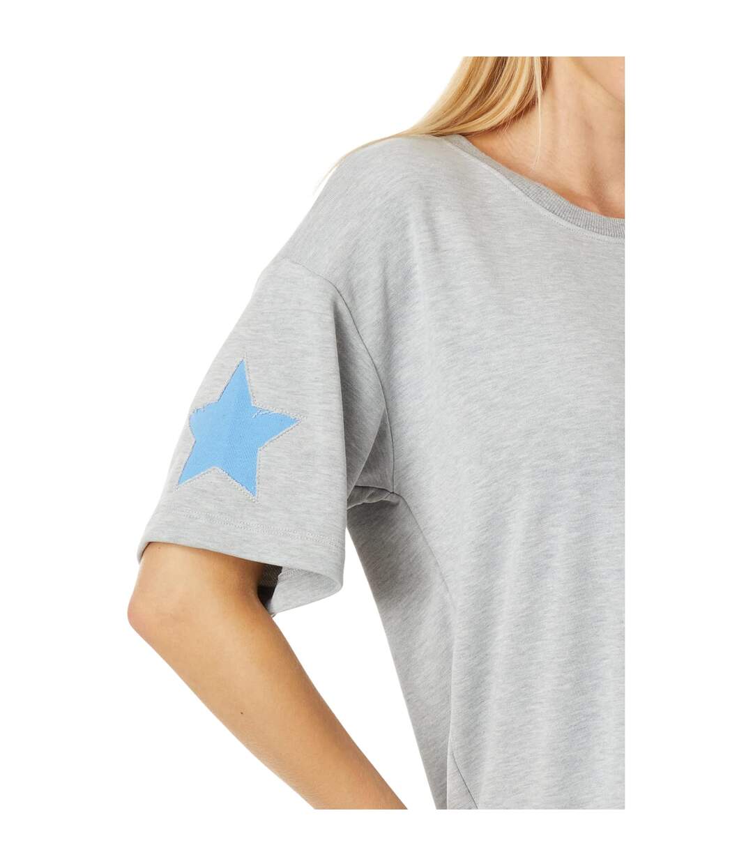 T-shirt Motif/style Étoile Femme Gris Chiné Chiné PJ Salvage-3