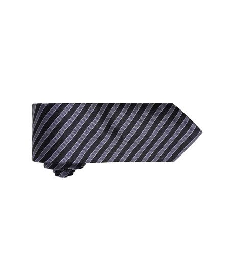 Unisex adult double stripe tie one size black/dark grey Premier