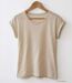 Tee-shirt MAYFLOWER DELHI2 sans manches : l'élégance naturelle en coton flammé beige-2