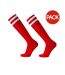 Chaussettes De Hockey Motif/style Rayé Homme Rouge Floso-1
