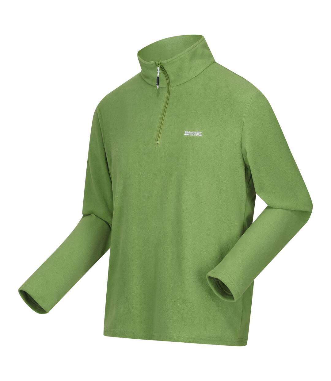 Great outdoors mens thompson half zip fleece top piquant green Regatta