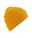 Beechfield Unisex Adult Waffle Cotton Beanie (Mustard Yellow)