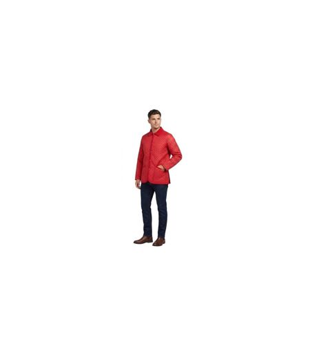 Mens Quilted Quilted Jacket Red Criminal Damage