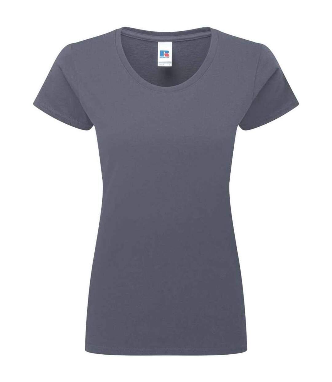 Womens/ladies Authentic Ringspun Cotton Classic T-shirt Convoy Grey Russell-1