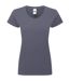 Womens/ladies Authentic Ringspun Cotton Classic T-shirt Convoy Grey Russell-1