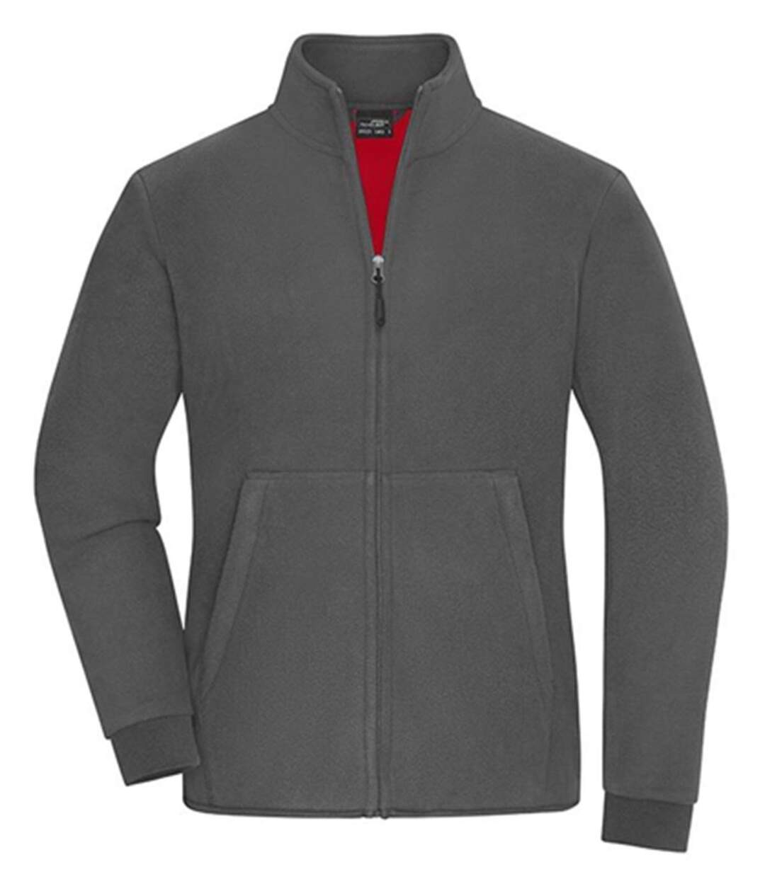 Veste polaire zippée - Femme - JN1321 - gris et rouge