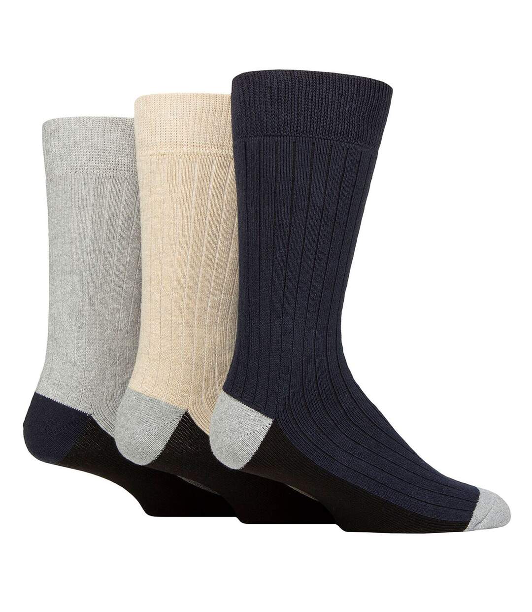 Lot de 3 chaussettes pour bottes en coton recyclé pour hommes-1