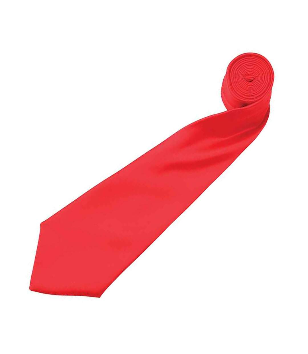 Cravate Unie Homme Taille Unique Rouge Fraise Premier-2
