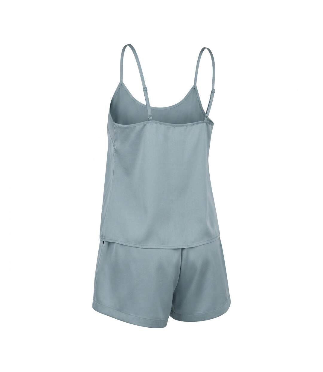 OZABI Pack 2 Pyjamas Courts Femme, Débardeur Satiné et Short 2 Poches-3