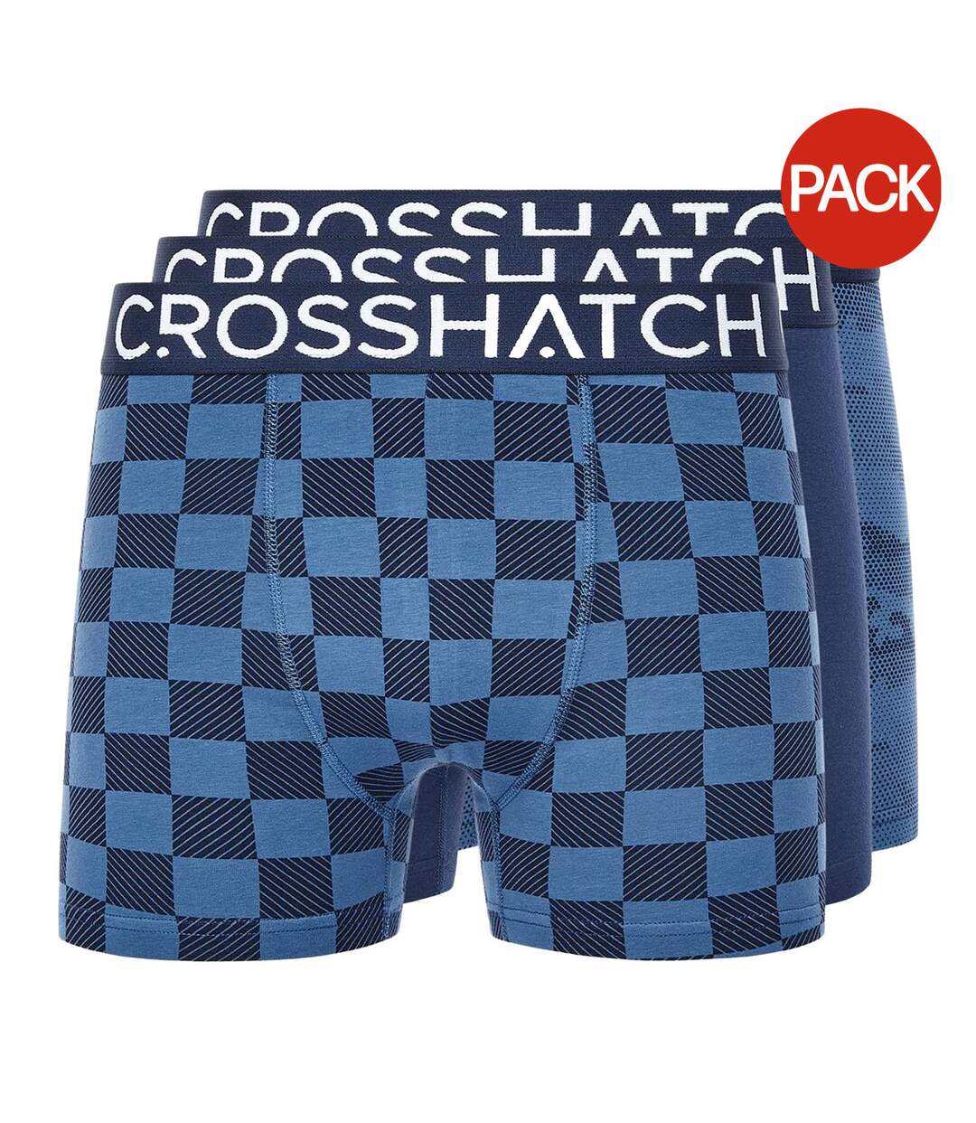 Pack of 3  Mens bresler boxer shorts  navy Crosshatch-1