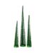 Lot de 3 Sapins de Noël Déco Paillettes 40cm Vert-1