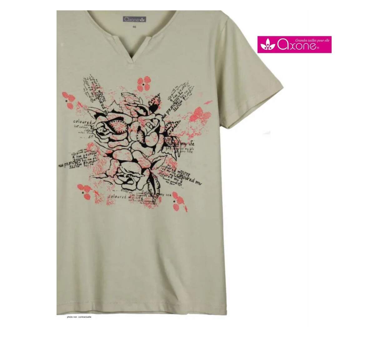 Tee-shirt homme AXONE ERABLE1B beige : le confort du pur coton au style moderne-4