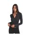 Womens/ladies Sheer Henley Top Onyx Skims-4