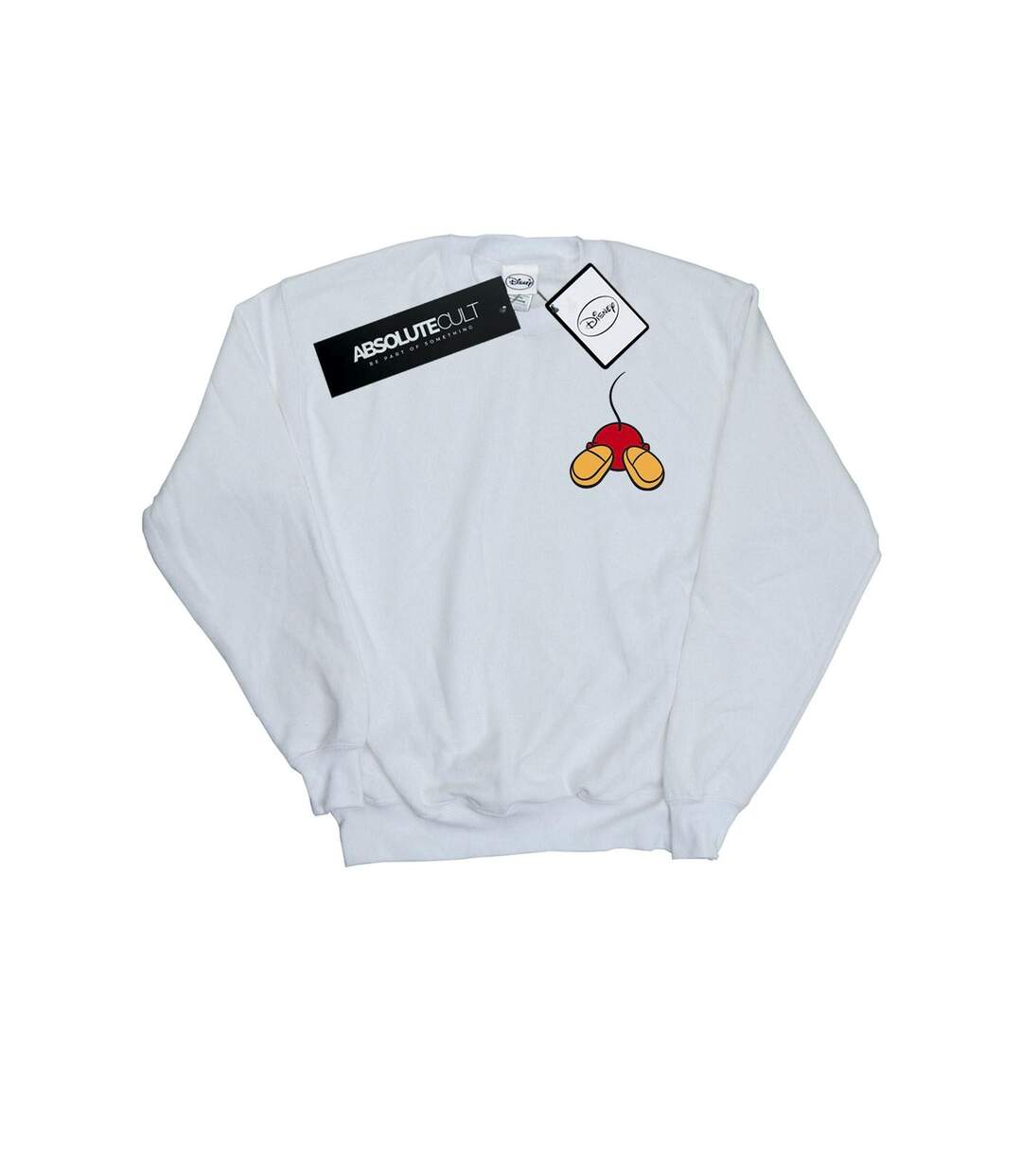Disney Sweatshirt Womens/Ladies Mickey Mouse Backside Breast Print (Blanc) - UTBI27811-1